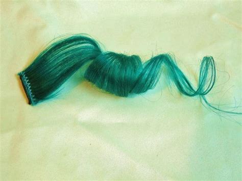 teal hair clip in extensions